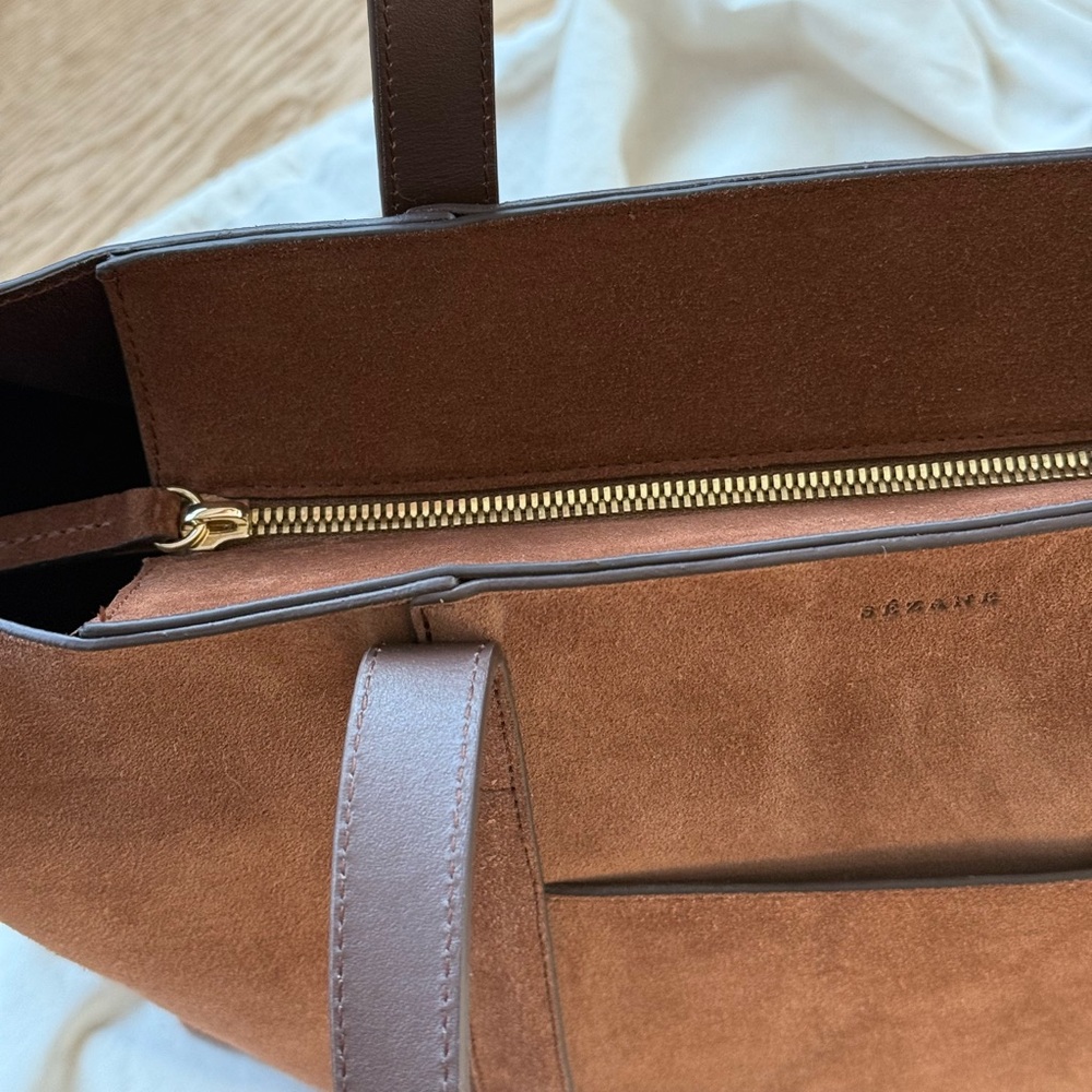 Sezane GABIN BAG Chocolate Suede - Picture 7 of 8